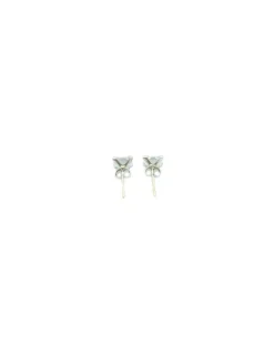 New Pendientes cuadrados con circonitas oro blanco 18K Pendientes De Oro