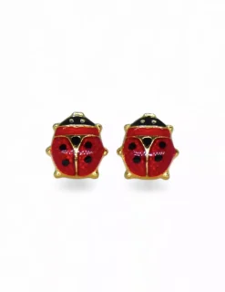 Best Pendientes de mariquita con esmalte oro 18k Pendientes De Oro