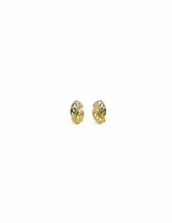 Best Sale Pendientes doble hoja con circonitas en oro de 18k Pendientes De Oro
