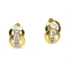 Discount Pendientes en ocho con tres circonitas oro 18k Pendientes De Oro