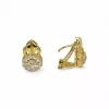Clearance Pendientes flor circonitas oro 18k Pendientes De Oro