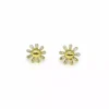 Cheap Pendientes flor circonitas en los pétalos oro 18k Pendientes De Oro