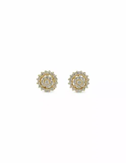 Shop Pendientes flor con circonitas oro 18k Pendientes De Oro