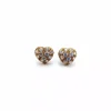 Fashion Pendientes forma corazón circonitas oro 18k Pendientes De Oro
