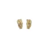 Clearance Pendientes gallonados entrelazados circonitas oro 18k Pendientes De Oro