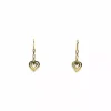 Cheap Pendientes largos corazón doble en oro de 18k Pendientes De Oro