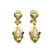 Clearance Pendientes largos forma concha oro 18k Pendientes De Oro