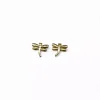 New Pendientes libélula plata dorada 925 Pendientes De Plata