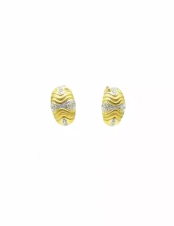 Shop Pendientes lineas y decoracion en oro blanco 18k Pendientes De Oro