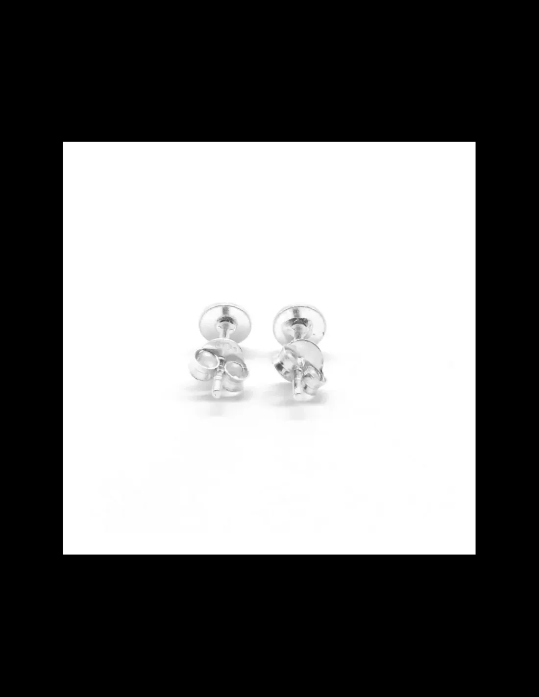 Hot Pendientes lisa plana redonda plata de Ley - 5mm Pendientes De Plata