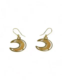 Outlet Pendientes luna oro 18k Pendientes De Oro