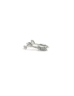 Cheap Pendientes marquesita nácar blanco presión plata óxido - Ley 925 Pendientes De Plata