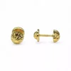 Flash Sale Pendientes media bola labrada oro 18k Pendientes De Oro