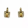 Outlet Pendientes medio aro circonitas 18k Pendientes De Oro
