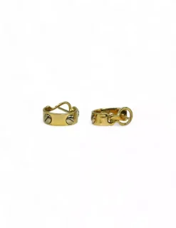 Online Pendientes medio aro con tres tornillos oro 18k Aros De Oro|Pendientes De Oro