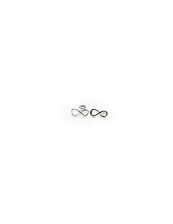Store Pendientes miniatura infinito cierre rosca plata 925 rodio 3x8mm Pendientes De Plata