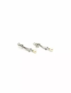Store Pendientes Novia Perla Oro Blanco 18k Pendientes De Perlas|Pendientes De Oro