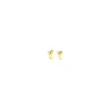 New Pendientes pequeños media luna oro 18k Pendientes De Oro