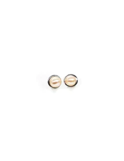 Online Pendientes perla cultivada color ámbar 8mm con base plata Pendientes De Plata