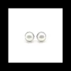 Shop Pendientes perla cultivada blanca en montura plata de Ley rodiada Pendientes De Plata