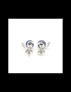 Hot Pendientes  perla cultivada gris plata de Ley rodiada Pendientes De Plata