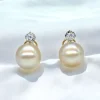 Cheap Pendientes perla Tú y yo oro 18k Pendientes De Oro