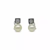Clearance Pendientes perla y circonita oro blanco 18k Pendientes De Oro