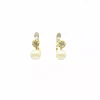 Cheap Pendientes perla y circonita oro 18k - 1cm 2,3gr Pendientes De Oro