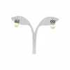 Best Sale Pendientes perla y flor oro blanco 18k Pendientes De Oro