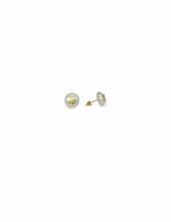Hot Pendientes perla y osito oro 18k Pendientes De Oro