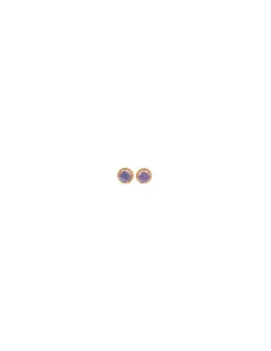 Sale Pendientes piedra morada oro 18k Especial Piedras Preciosas|Pendientes De Oro
