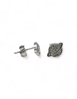 Outlet Pendientes planeta circonitas plata 925 Pendientes De Plata