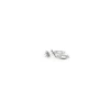 Cheap Pendientes plata 925 dos aros lisos circonitas rodiados Pendientes De Plata