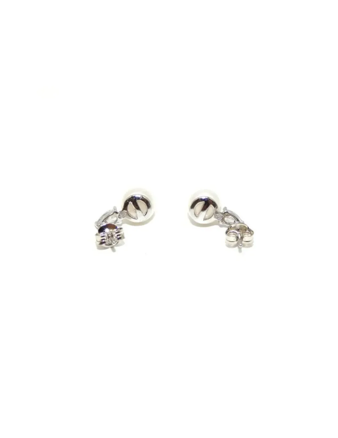 Cheap Pendientes plata con perla blanca y circonita pera Pendientes De Plata