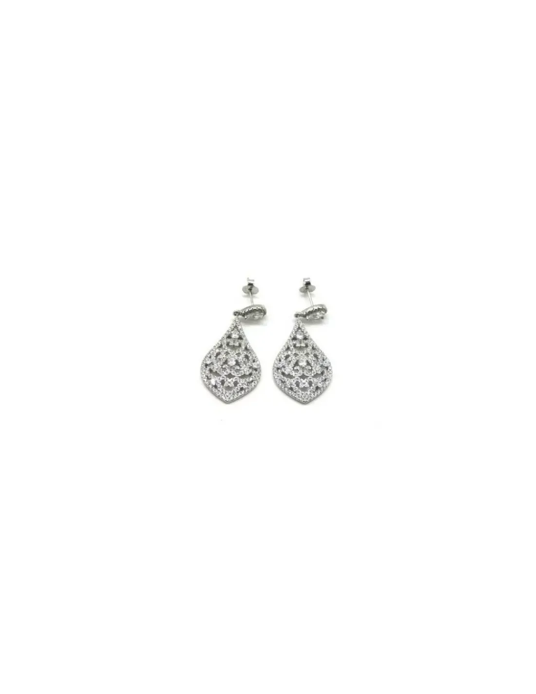 Flash Sale Pendientes plata lágrima fantasía mantilla circonitas Pendientes De Plata