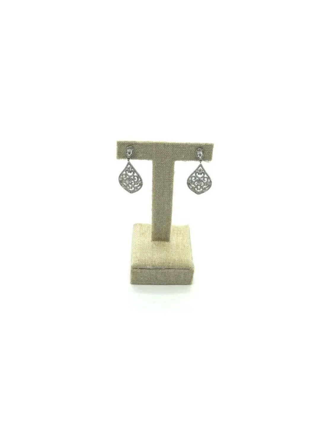 Flash Sale Pendientes plata lágrima fantasía mantilla circonitas Pendientes De Plata