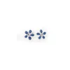 Online Pendientes plata margarita esmalte azul Pendientes De Plata
