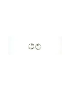 Online Pendientes plata rodiada círculo 12mm presión Pendientes De Plata
