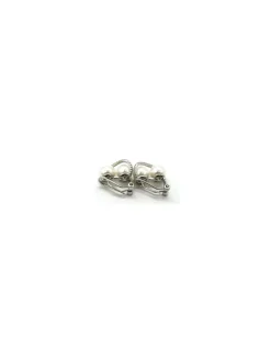 Store Pendientes plata rodiada dos perlas blancas y tira circonitas Pendientes De Plata