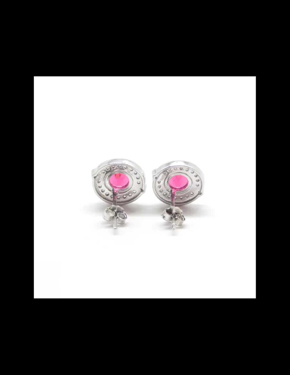 Online Pendientes plata rodiado circonitas 12mm rubí Pendientes De Plata