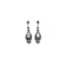 Sale Pendientes Plata óxido marquesitas nácar blanco con corona Pendientes De Plata