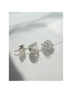 Clearance Pendientes PLATINO 4 garras V brillantes 0.19ct Platino|Pendientes Con Brillantes