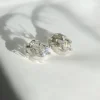 Hot Pendientes PLATINO 4 garras cuadrado diamantes 0.18ct Platino|Pendientes Con Brillantes