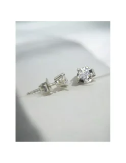 Fashion Pendientes PLATINO 5 garras brillante 0.38ct Platino|Pendientes Con Brillantes
