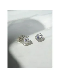 Best Sale Pendientes PLATINO 4 garras V brillantes 0.20ct Platino|Pendientes Con Brillantes