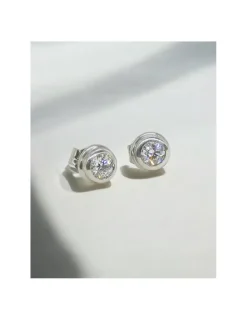 New Pendientes PLATINO chatón diamantes 0.60ct Platino|Pendientes Con Brillantes