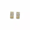 Discount Pendientes rectangulares fila circonitas oro 18k Pendientes De Oro