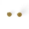 Flash Sale Pendientes redondos con dibujo espiral oro 18k Pendientes De Oro