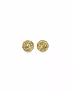 Discount Pendientes redondos líneas oro 18k Pendientes De Oro