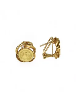 Flash Sale Pendientes rosetón madre oro 18k Pendientes De Oro